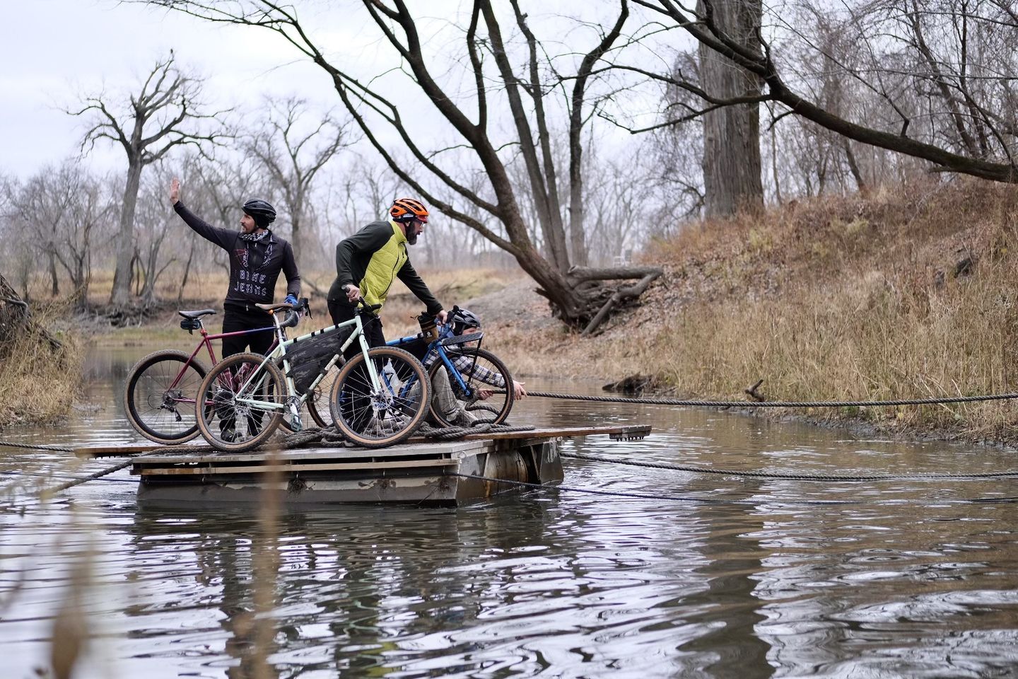 Country Style 50 Mile Bikes on Raft over 9 mile creek