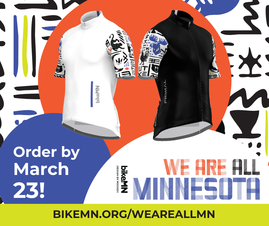 Promo image featuring the new BikeMN Jersey